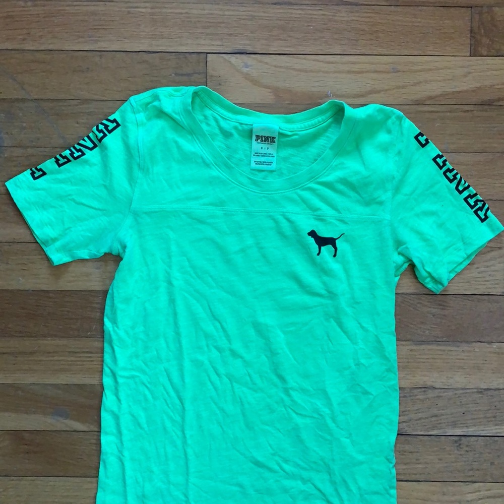 Neon green pink t-shirt